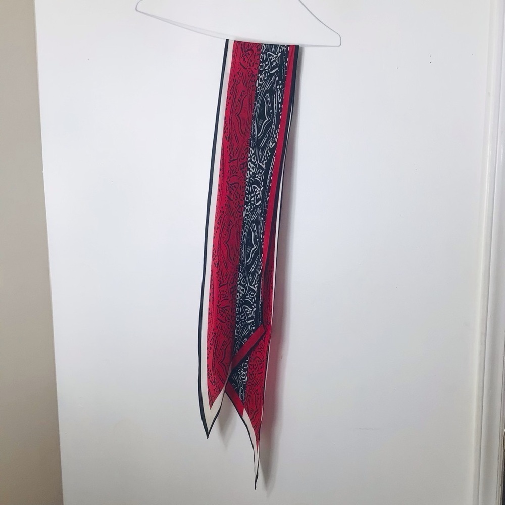 Ugna scarf women red black designer silk